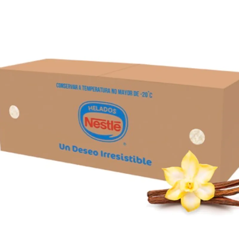 Helado de leche sabor Vainilla, en formato caja de 4,5L