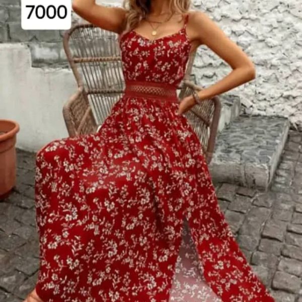 Vestido rojo largo