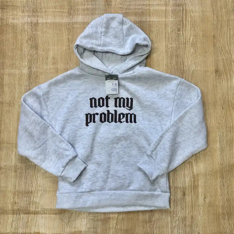 Abrigo gris “Not My Problem”