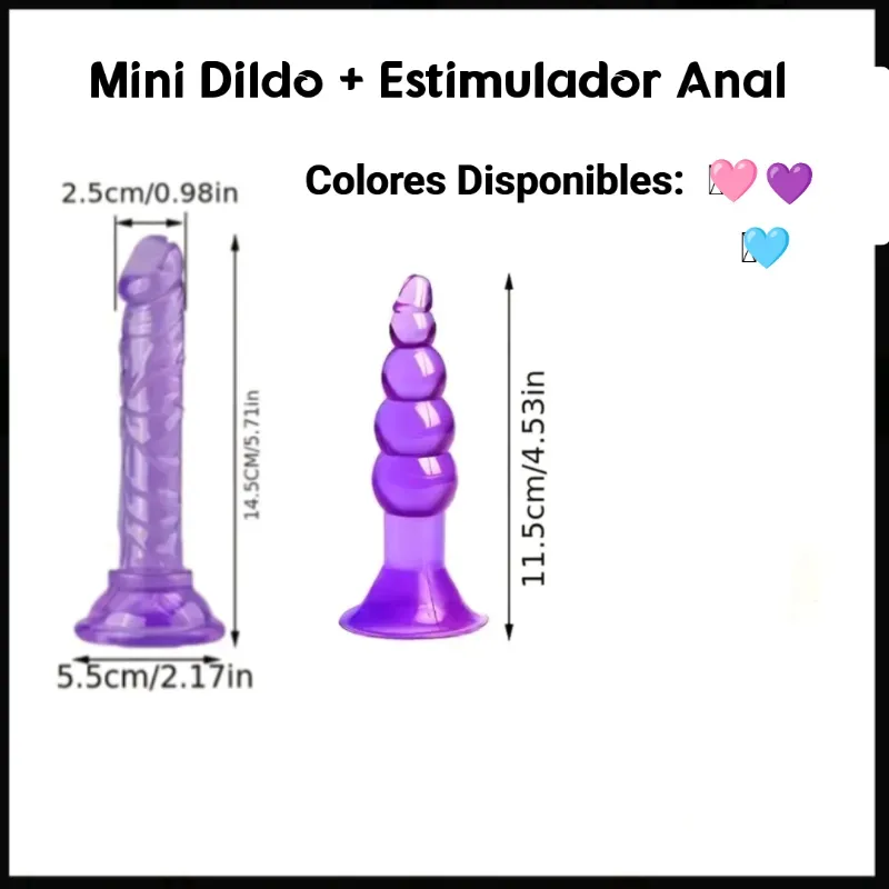 Mini dildo + estimulador anal