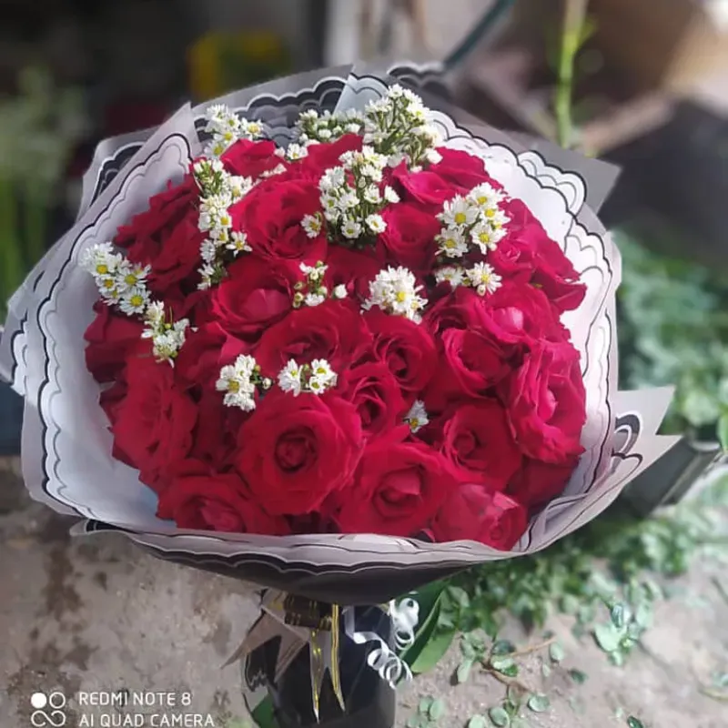 Bouquet de rosas naturales