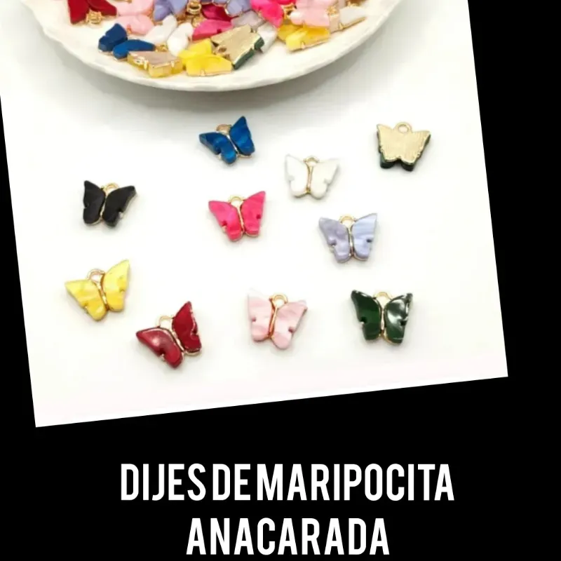 Dijes de mariposa anacarada