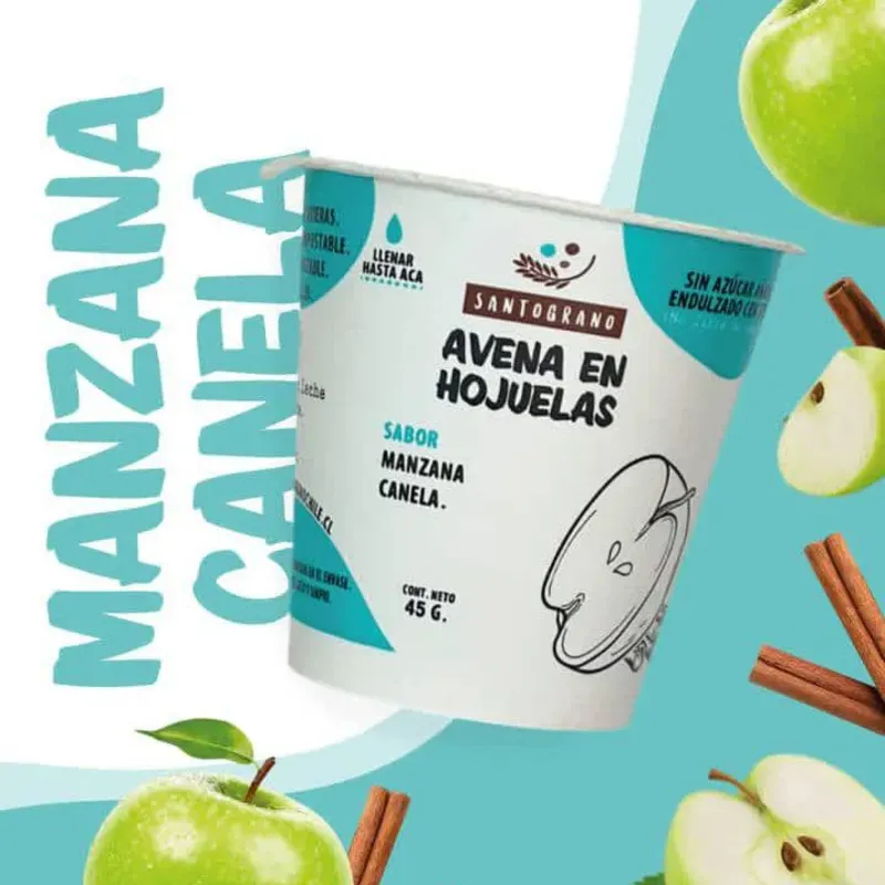 avena en hojuelas sabor manzana canela 45g
