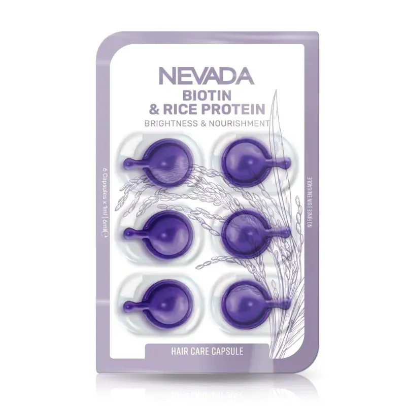 Cápsulas capilares de Biotina y Proteína de Arroz