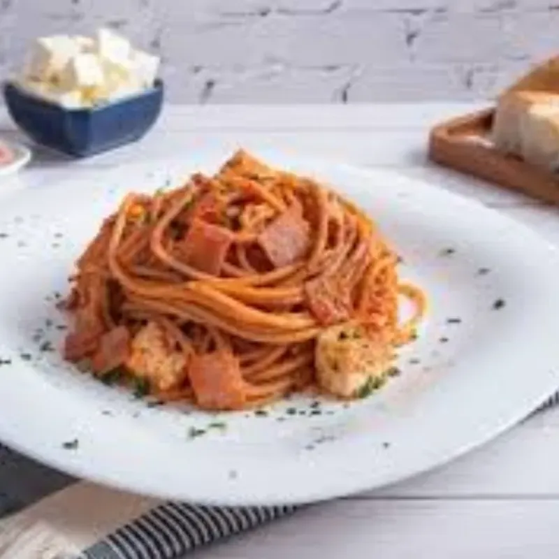 SPAGHETTI DE JAMÓN Y QUESO