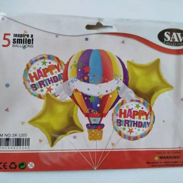 Set de globos de 5 piezas temáticos y de fiesta