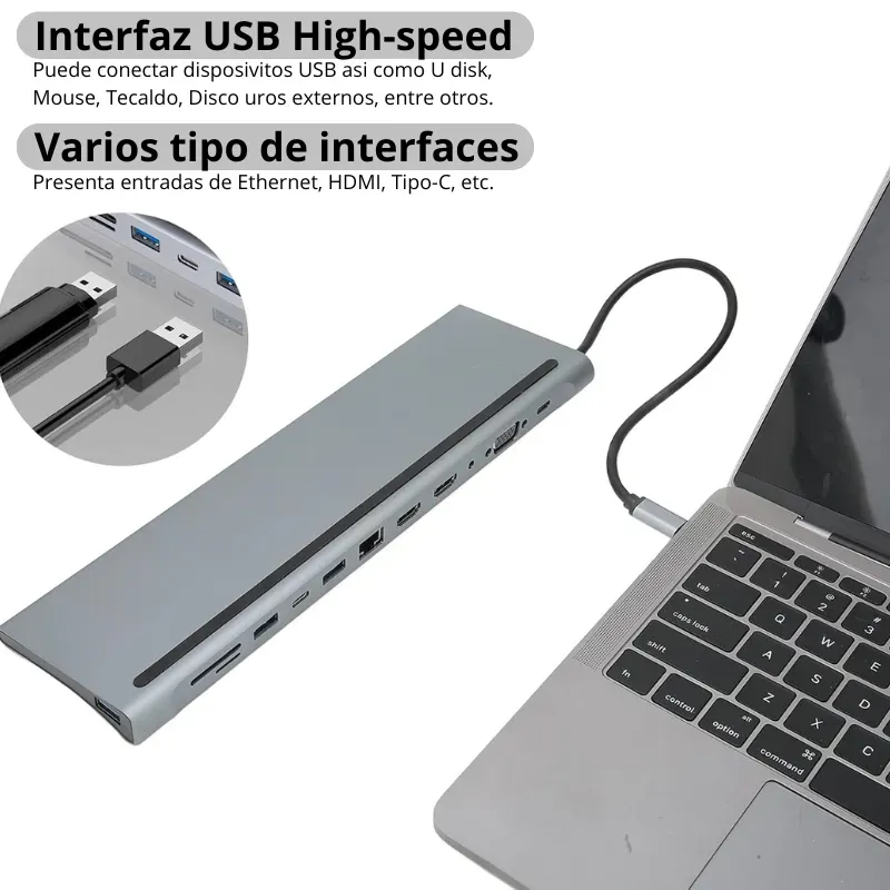 Adaptador XO-HUB010 12 en 1 Multifuncional