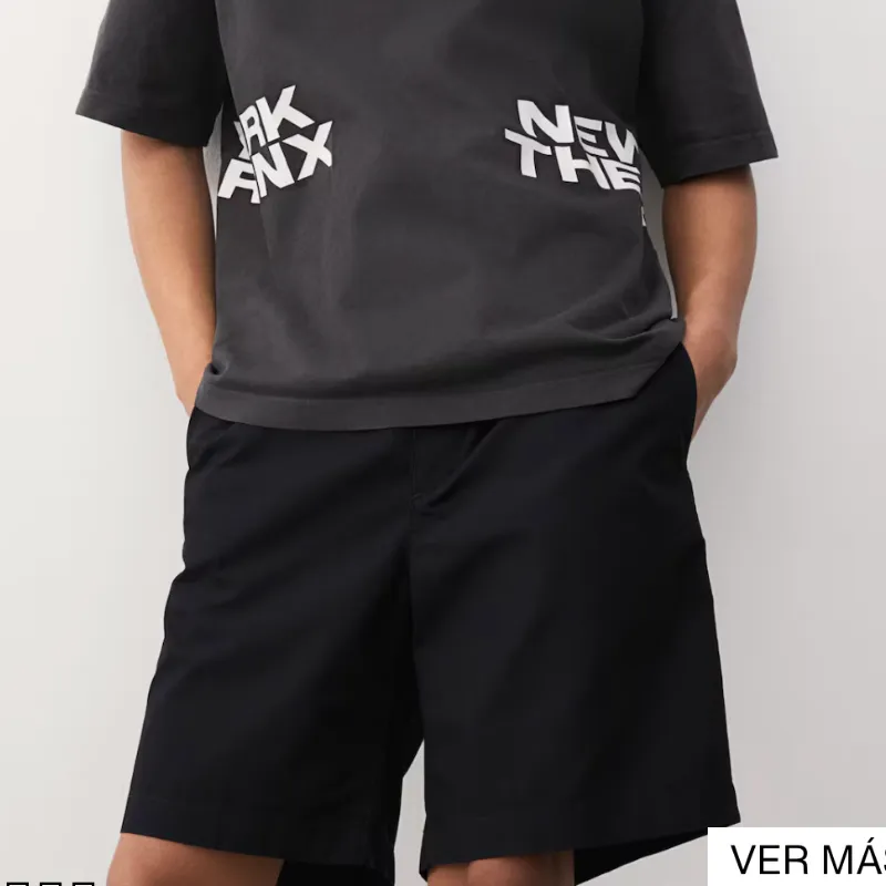 Short de tela negro