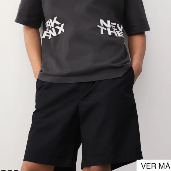 Short de tela negro