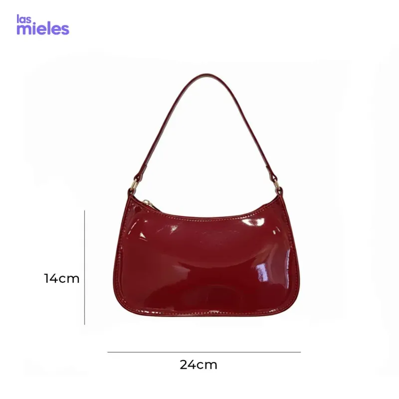 Bolso rojo de cuero sintético