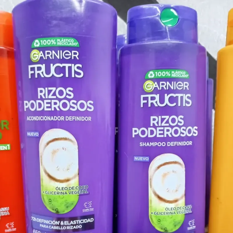  Garnier Fructis Rizos Poderosos Definidor- Set de Shampoo & Acondicionador