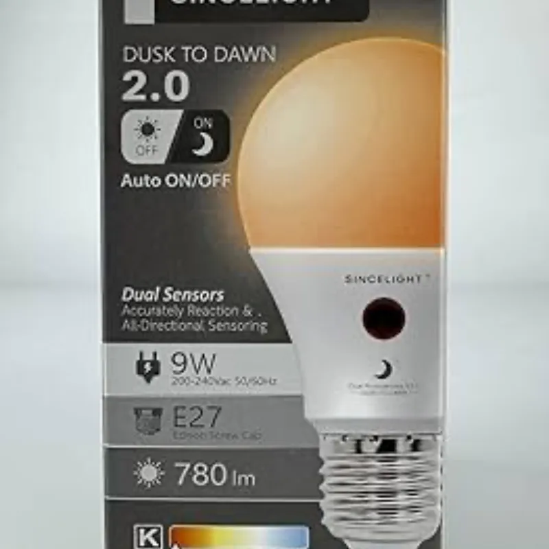 Bombillo E26 con sensor 3000K Amarillo