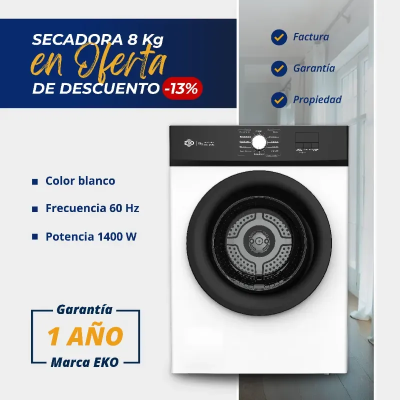 SECADORA AL VAPOR 8 KG EKO 110V (FAD)