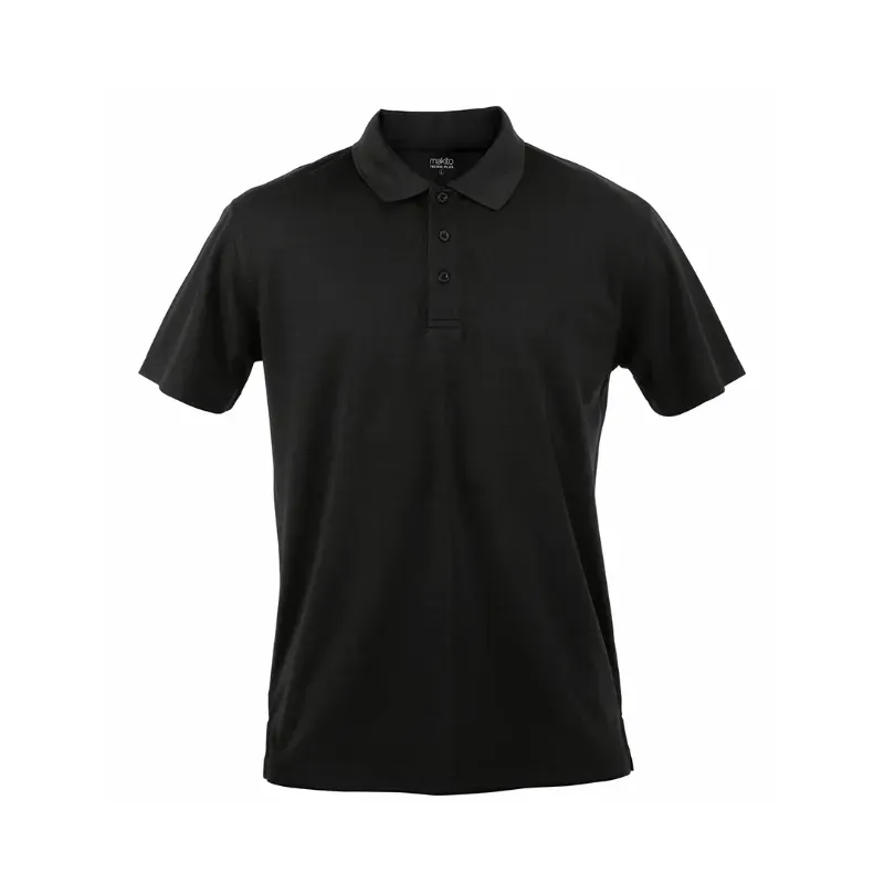Pulóver con cuello estilo polo negro