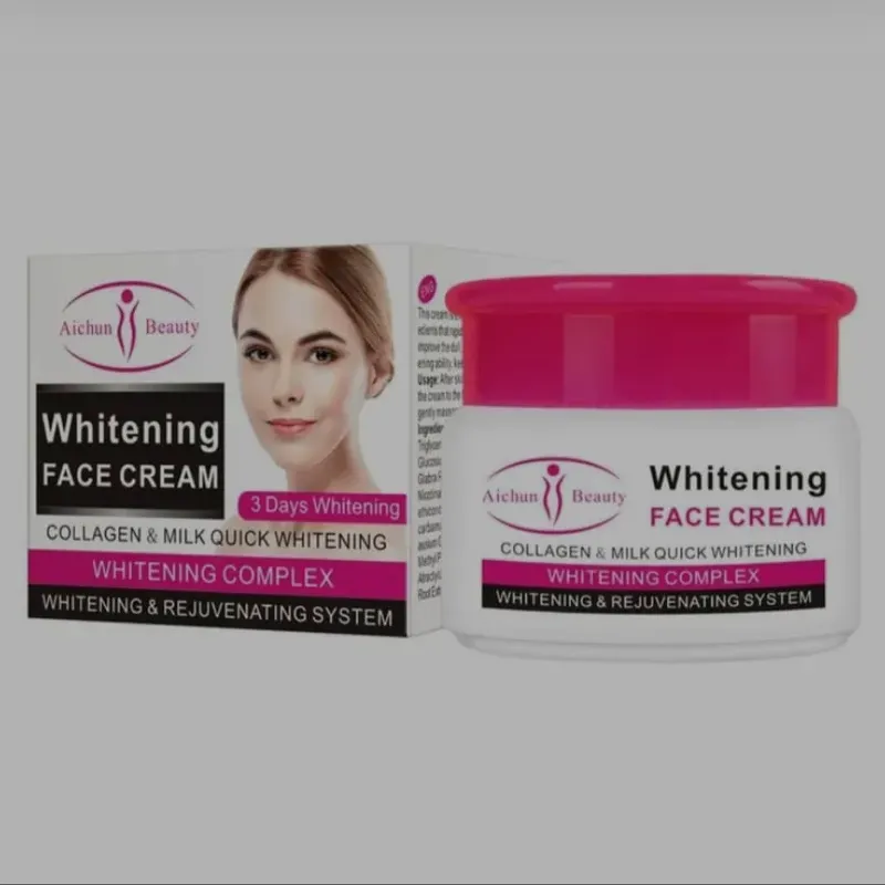 CREMA FACIAL BLANQUEADORA (80ml) BLANQUEAMIENTO RÁPIDO CON COLÁGENO Y LECHE