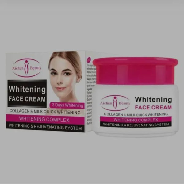 CREMA FACIAL BLANQUEADORA (80ml) BLANQUEAMIENTO RÁPIDO CON COLÁGENO Y LECHE