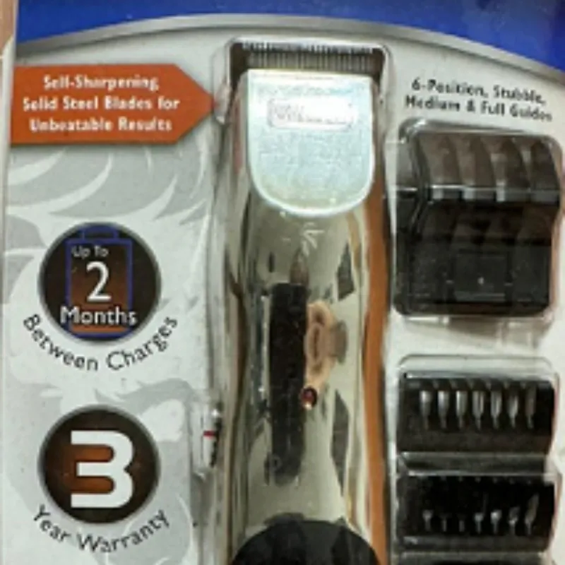 MÁQUINA DE AFEITAR RECARGABLE MARCA WHAL CON ACCESORIOS REF: WAHL