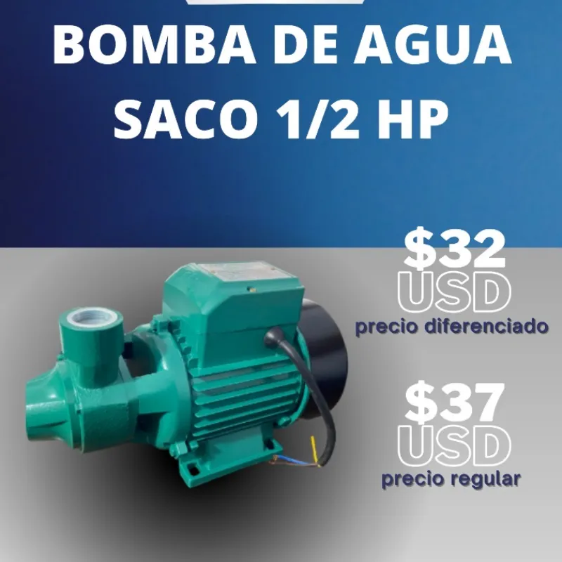 BOMBA DE AGUA SACO 1/2 HP