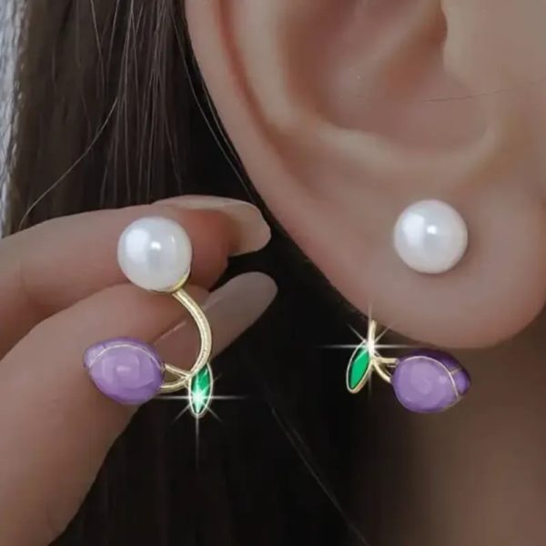 Arete Flor Lila
