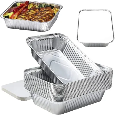 Bandejas de aluminio 1/2 kg (Con Tapa)