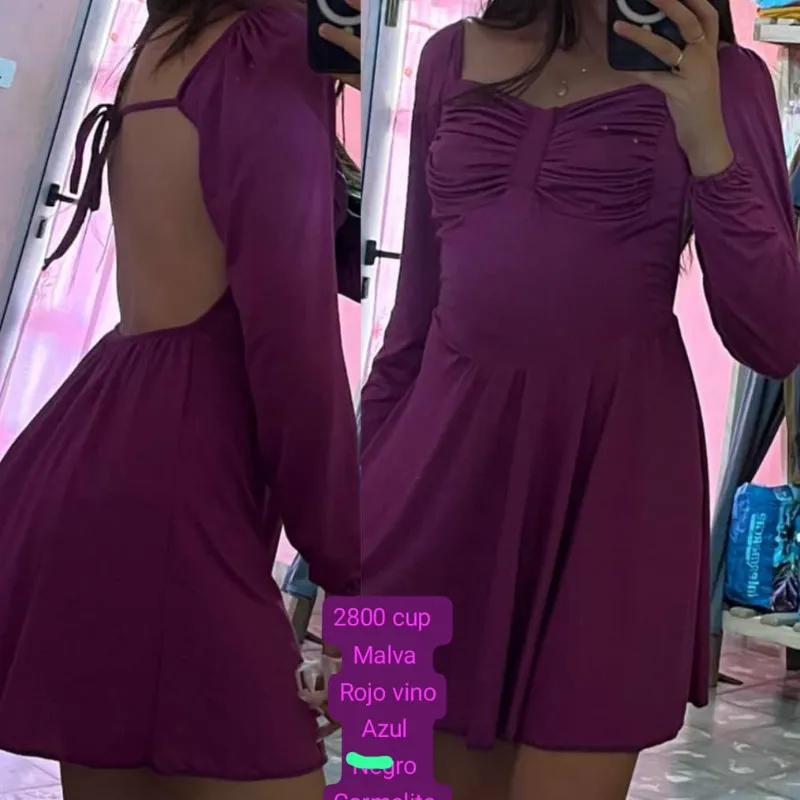 Vestido corto de mangas