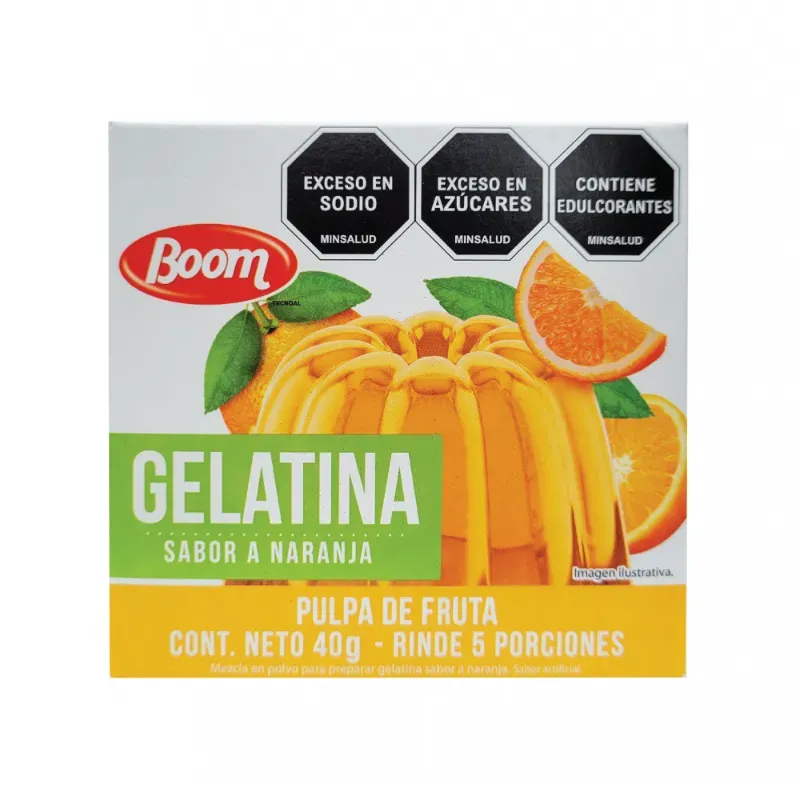 Gelatina sabor Naranja Boom