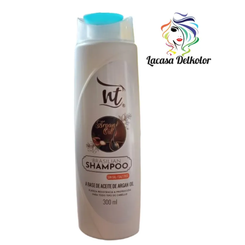 Shampoo Sin Sal de Argan brasil Oil 300 ml marca NT