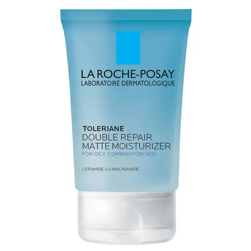 Toleriane Doble Repair Matte Moisturizer hidrata y matifica una tez grasa.