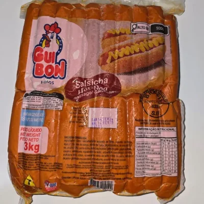 Salchicha pollo. (Pkt. 3 Kg. 60 Unidades)