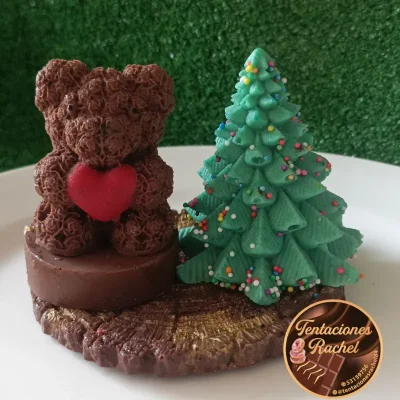 Oso con árbol  en caja