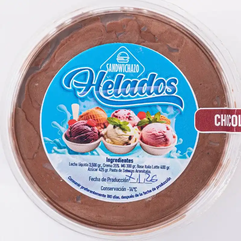 Pote de Helado 16onz Chocolate