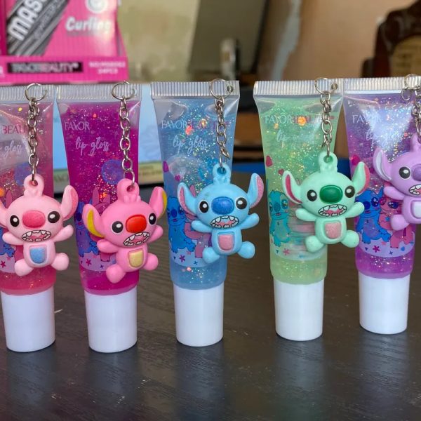 Brillo de labio con colgante de stich