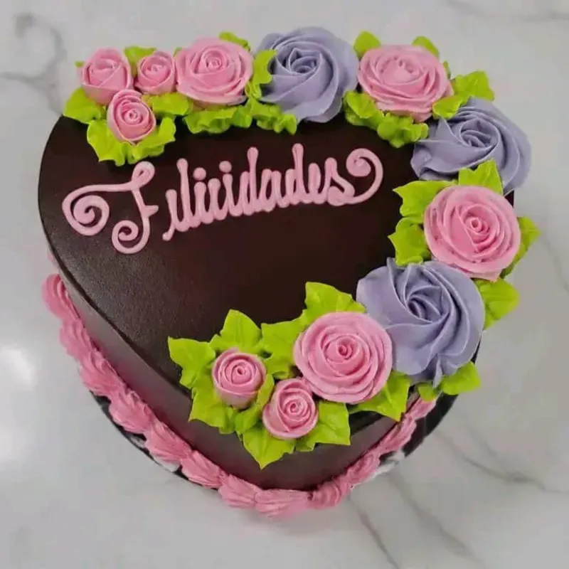 Cake de corazón capuchino