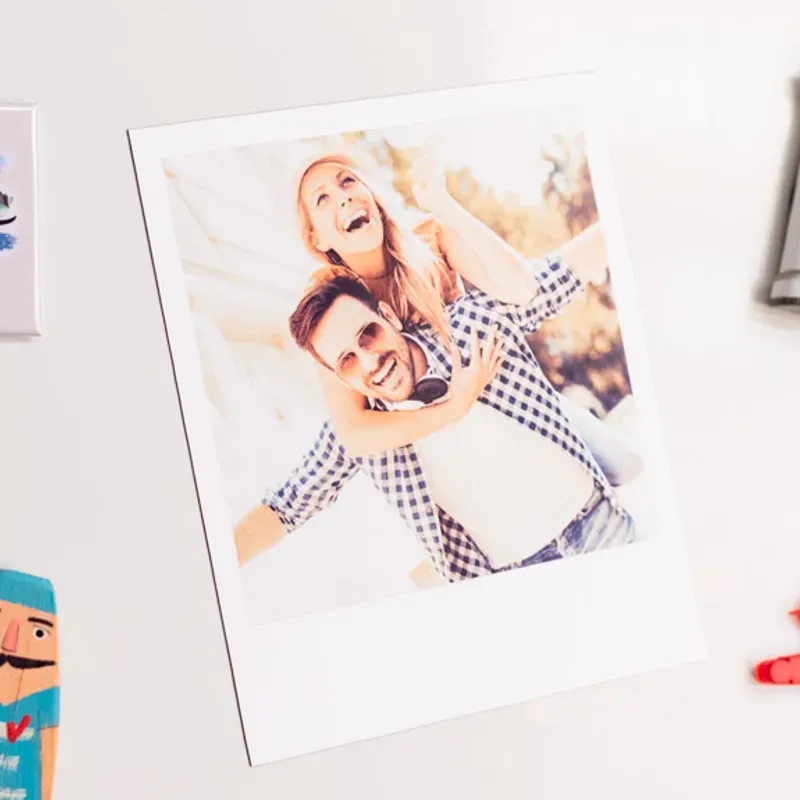 Imán de foto retro personalizado