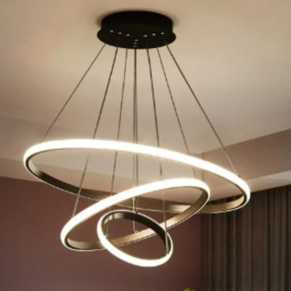 Lámpara colgante LED de estilo moderno nórdico minimalista, lámpara de creatividad personalidad arte , lámpara de techo para sala de estar, dormitorio, lámpara de techo comedor(modelo de anillo)