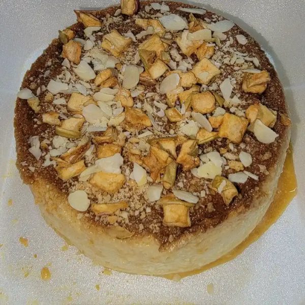 Flan con frutos secos triple