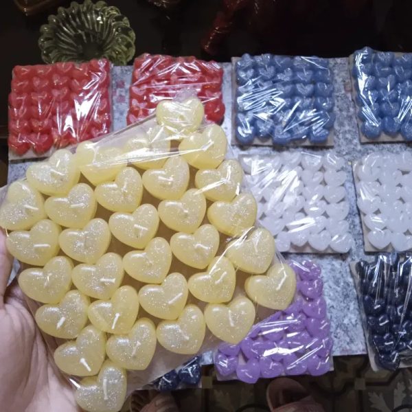 Paquete de 30 velitas pequeñas de corazones