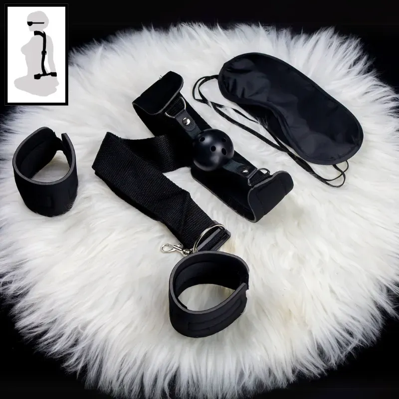 Arnes de cuerpo entero con ojos tapados