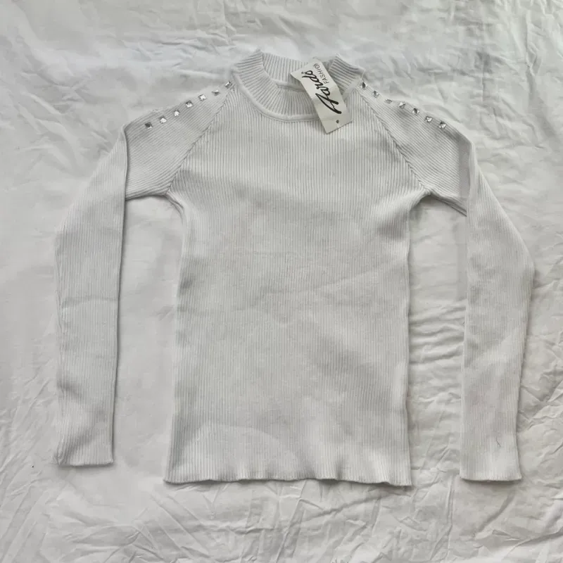 Pullover blanco mujer