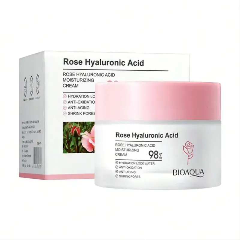 Crema Hidratante Bioaqua Ácido hialuronico y rosas