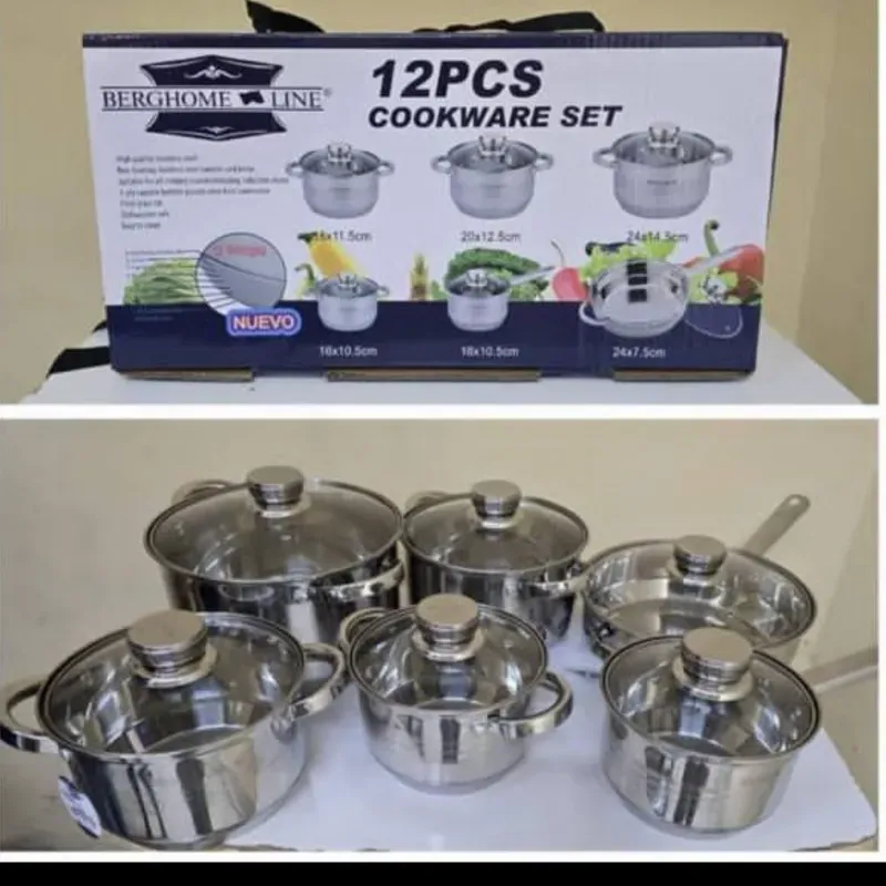 Set de cazuelas de 12 piezas.