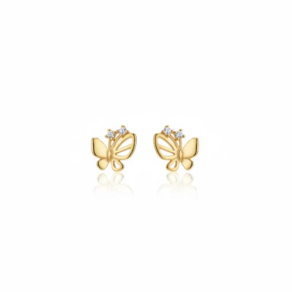 Pendientes pequeños en forma de mariposa