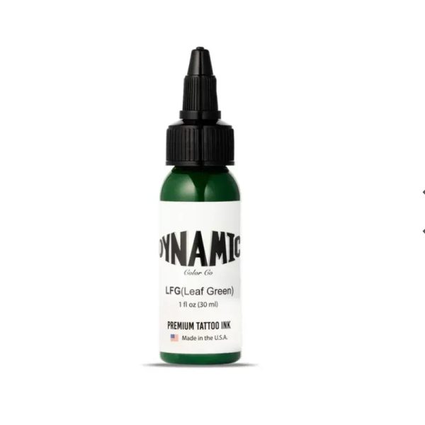 Tinta de tatuaje verde hoja - 1 oz. Botella