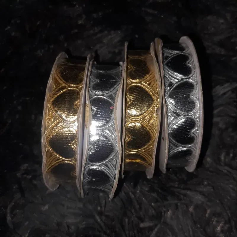 Cinta corazón  color metalico