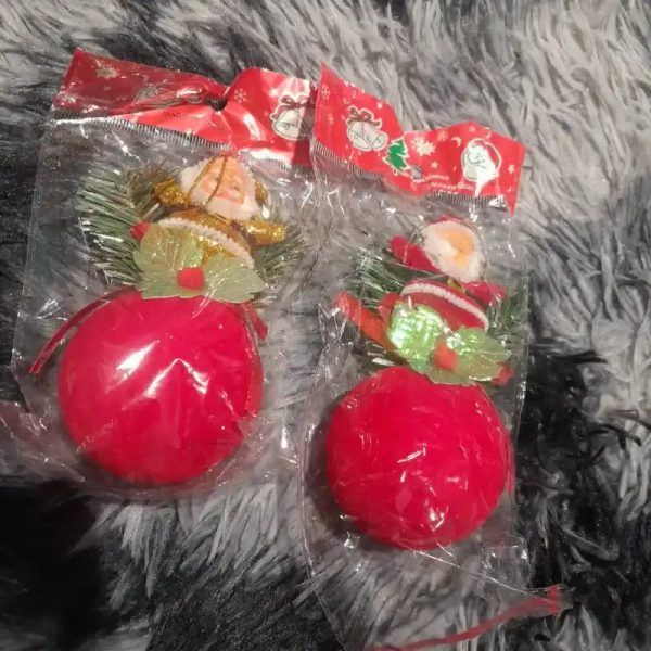 Santa en bola Roja