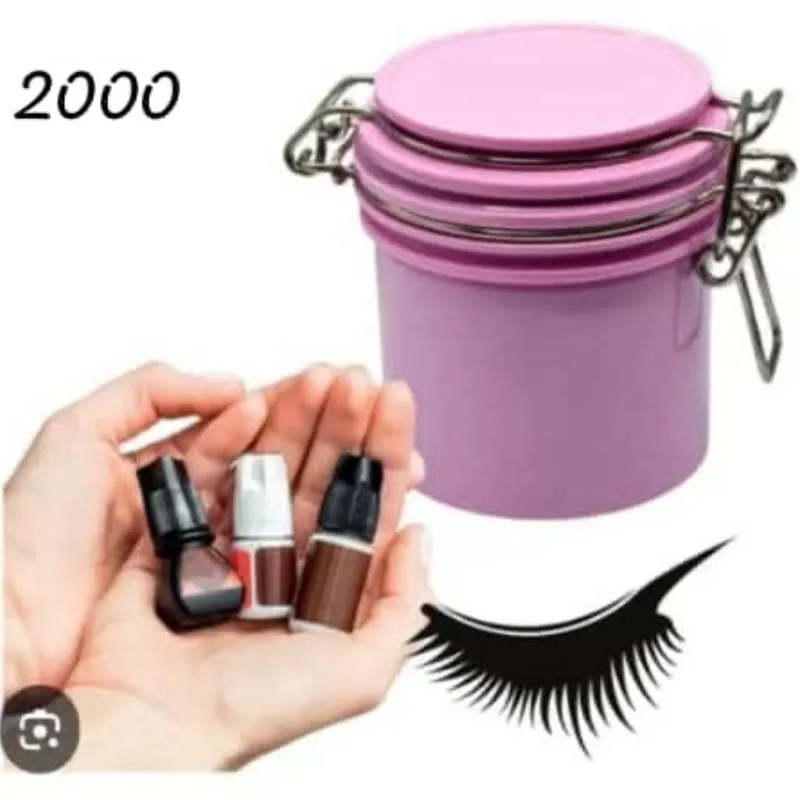 Recipiente para guardar la pega de pestaña