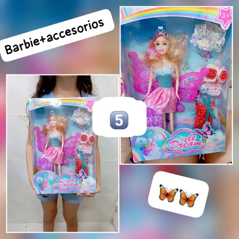 BARBIE MARIPOSA CON ACCESORIOS