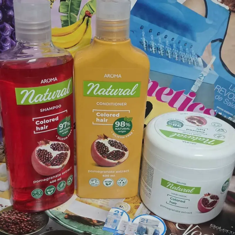 Juego de shampoo, acondicionador y mascarillas de Granada