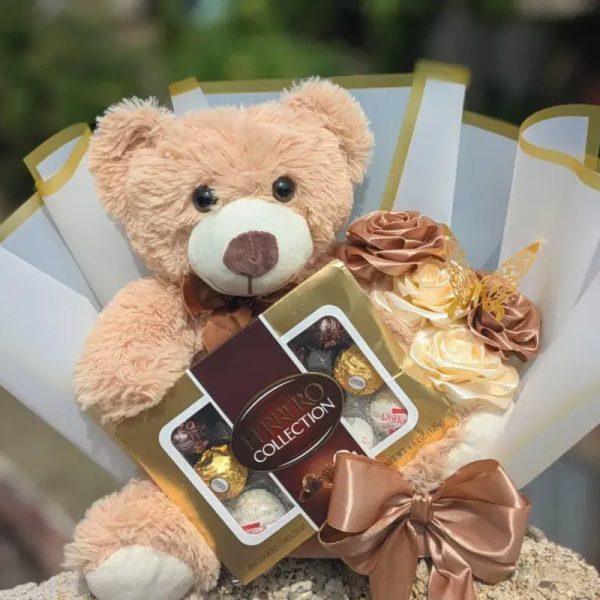 Ramo de Flores, con Peluche y Bombones