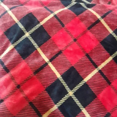 Tela a cuadros afelpada